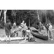 Boys cabin on canoe trip with Joe Solomon (tripper), Camp Timberlane, ca 1964. Ontario Jewish Archives, Blankenstein Family Heritage Centre, accession  2015-6-6.|